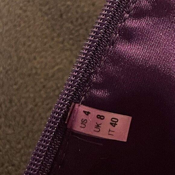 TAHARI Purple knee length dress (4) - Picture 5 of 11